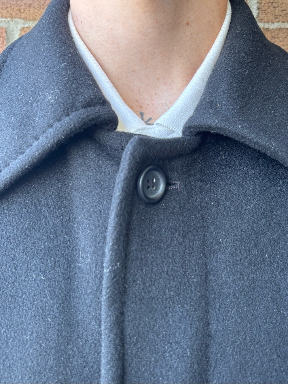 Joseph & Feiss Black Lambswool Single-Breasted Top Coat Overcoat Men's 40R - Picture 4 of 7